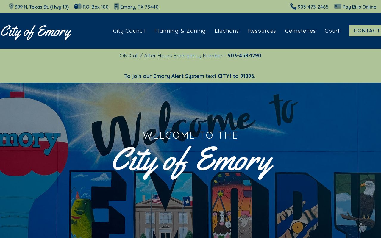 Emory criminal history City of Emory official website