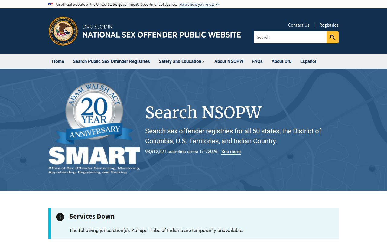National registry search used with Rains County sex offender records