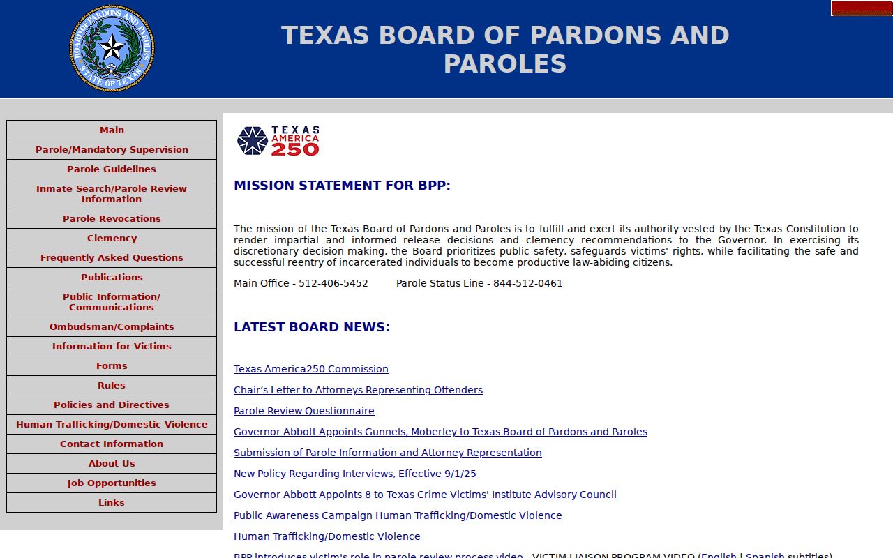 Rains County criminal history Texas parole decision records